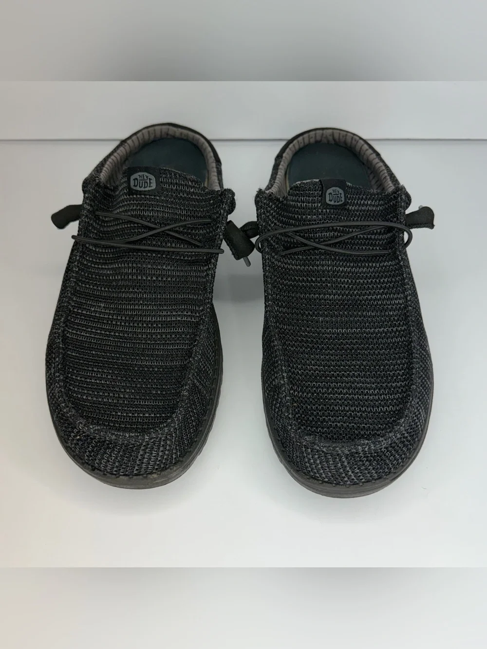 HEY DUDE Wally Slip Stretch Sox Size 14 Men Slip On Loafer Shoes Black
